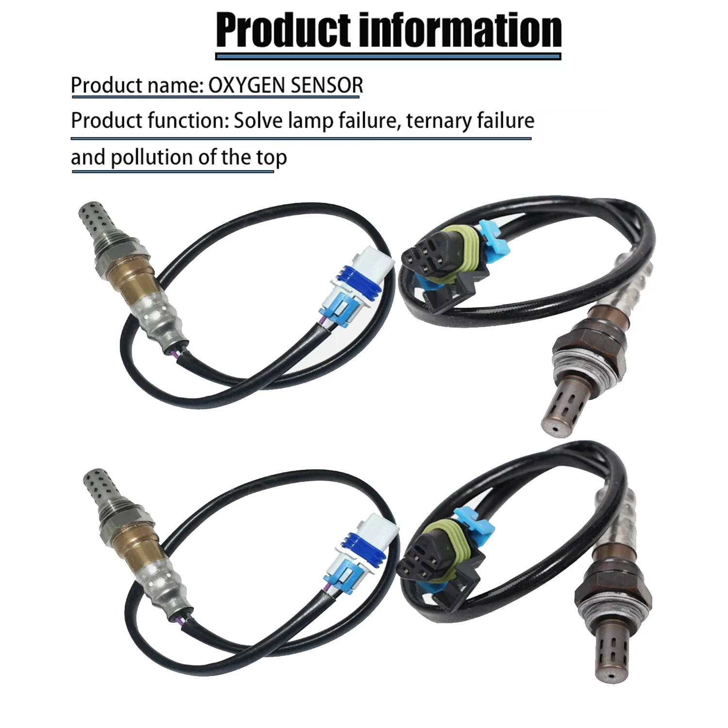 4pcs O2 Oxygen Sensor Upstream Downstream For 2003 2004 2005 2006 Cadillac Escalade GMC Yukon Hummer H2 6.0L 234-4669 234-4651