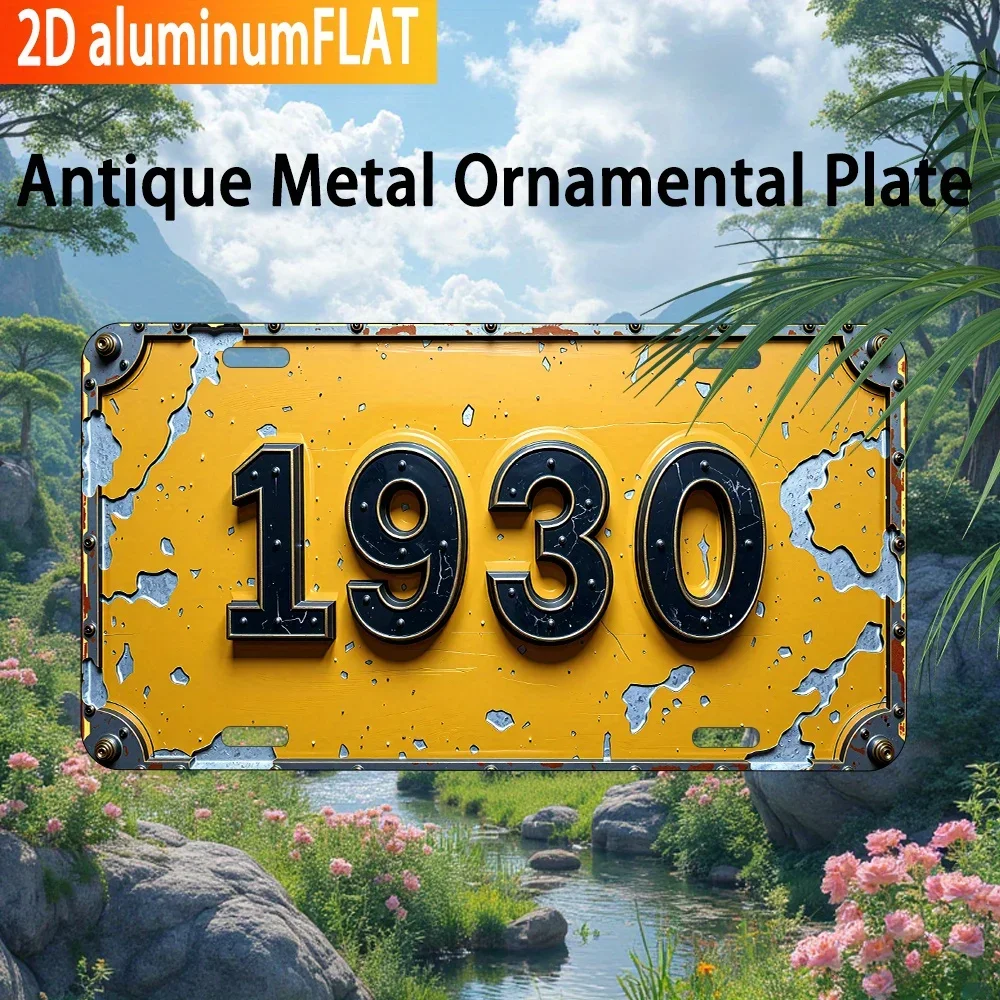 2D Flat UV Print Vintage Aluminum Metal Decorative Art Sign Retro Wall Art Plaque for Living Room Bar Garage Patio Farmhouse