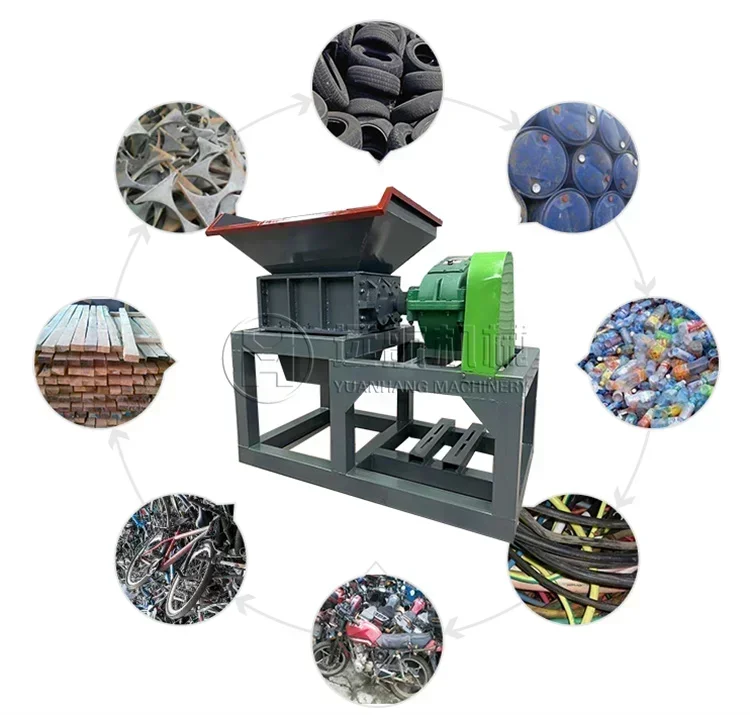 Low price single shaft shredder recycling waste machine scrap metal shredders mini machine wood pallet foam shredder