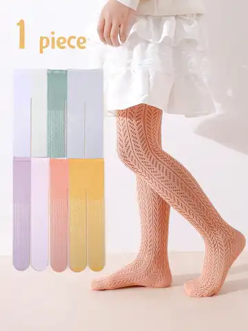 1Pack Toddler Girls Ruffle Mesh Leggings 1-11Y Breathable Anti-Mosquito Pants For Summer Playdates & Casual Everyday Wear