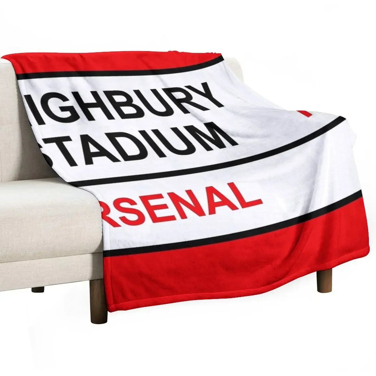 

Highbury Stadium Football Sign Throw Blanket Shaggy Furry Soft Blanket for Bedroom Living Room