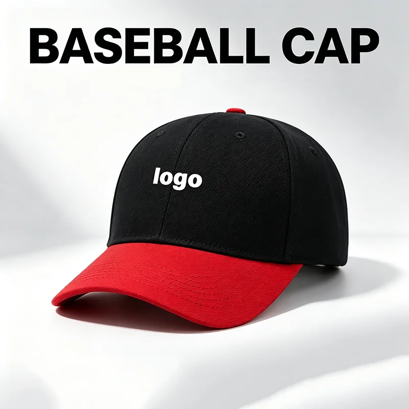 Custom Logo Color Block Baseball Cap Fashion Unisex Sun Hats Adjustable Casual Trucker Hat Advertising Caps For Men Women