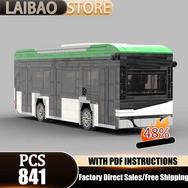 

Конструктор City Cars: Модели городских и междугородних автобусов, технологичные блоки, DIY-набор для сборки, игрушка-подарок для создания уличных сцен на Рождество