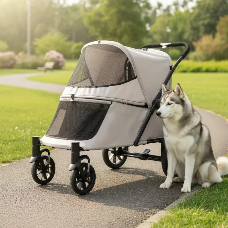 

Уличная премиум-коляска для животных: легкая, удобная, складная, регулируемая, на 4 колесах, для крупных питомцев, из прочных материалов, для кошек и собак