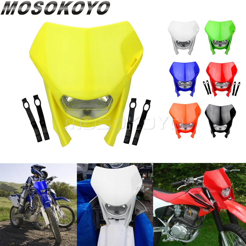 Enduro Dual Sport Motorcycles Headlight Fairing Universal H4 Headlamp For HONDA Suzuki RMX RMZ RM DZ350 DRZ110 DRZ400S DR-Z400SM