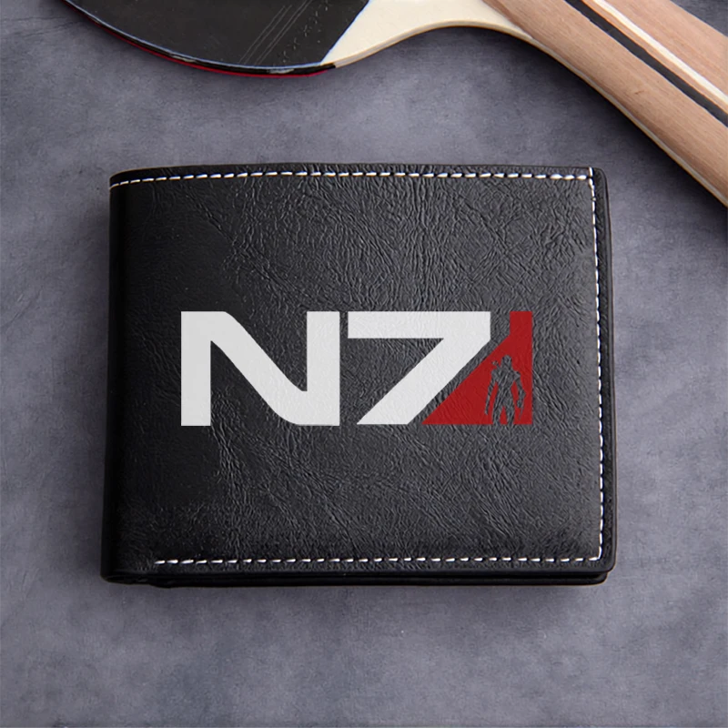 N7 Logo Embossed PU Leather Wallet Minimalist Design Durable Lightweight Business Men's Compact Wallet Premium Finish