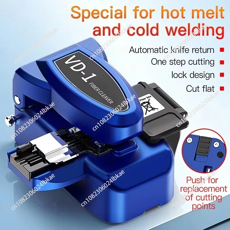 One-step fiber optic cutter vd-1 with automatic rebound, ideal for ftth hot/cold fusion splicing