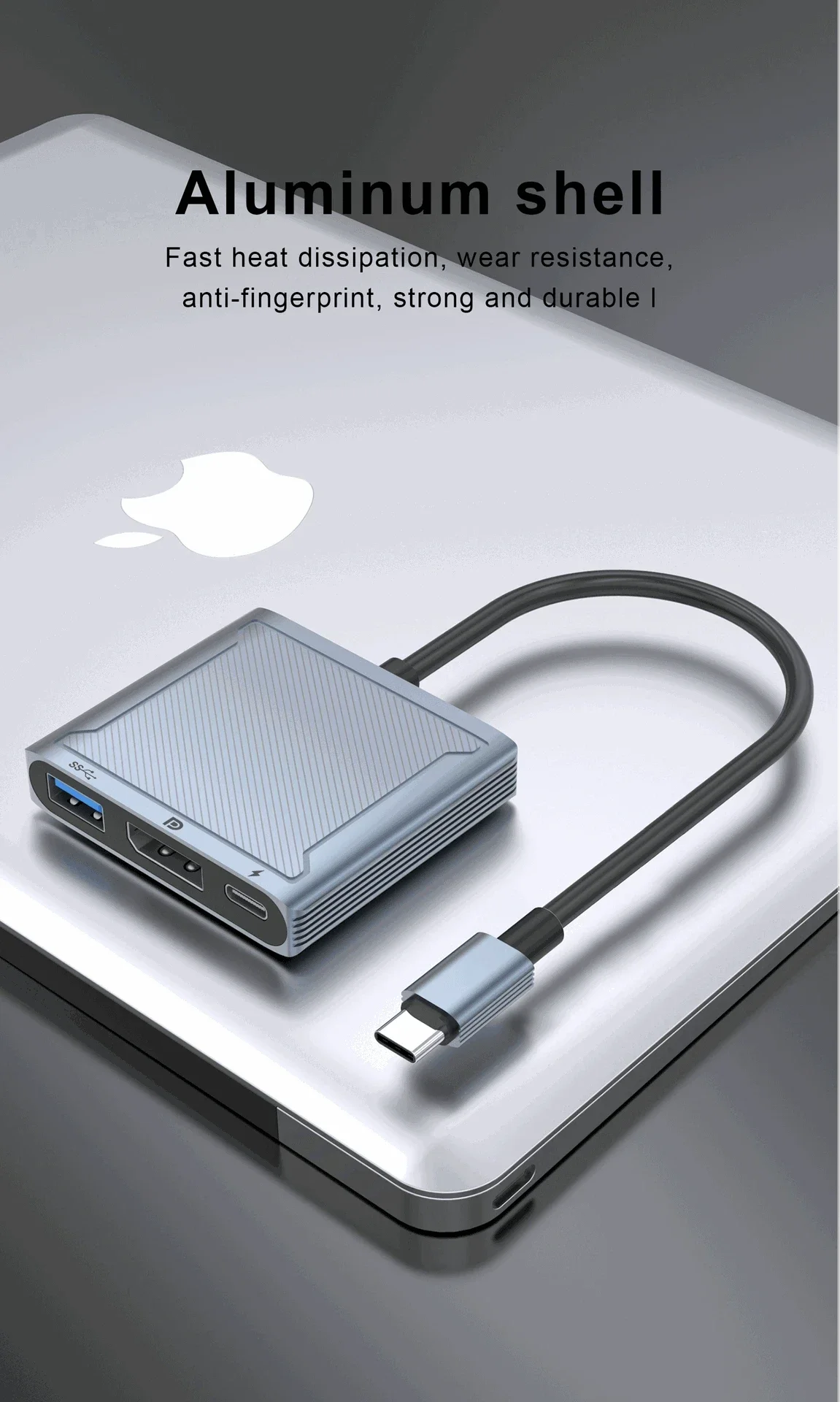 3 في 1 DP Hub 8K @ 60 هرتز 4K @ 144 هرتز USB نوع C إلى محطة إرساء DisplayPort مع محول USB & PD 100 واط لـ Mackbook Pro Dell #3