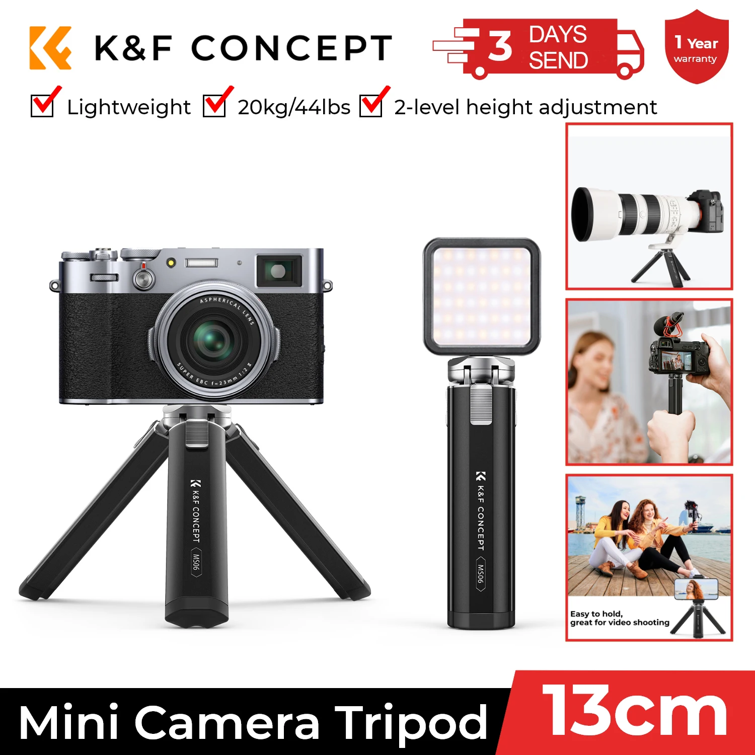 K&F Concept New Mini Phone Camera Tripod 1/4