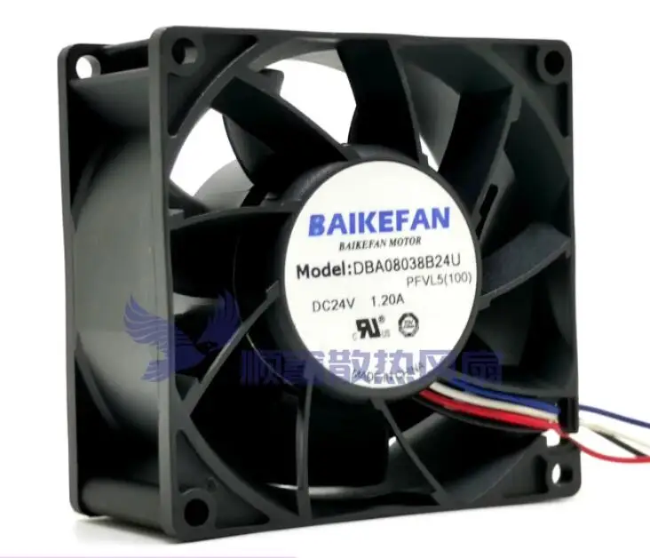 BAIKE DBA08038B24U DC 24V 1.20A 80x80x38mm 4-Wire Server Cooling Fan