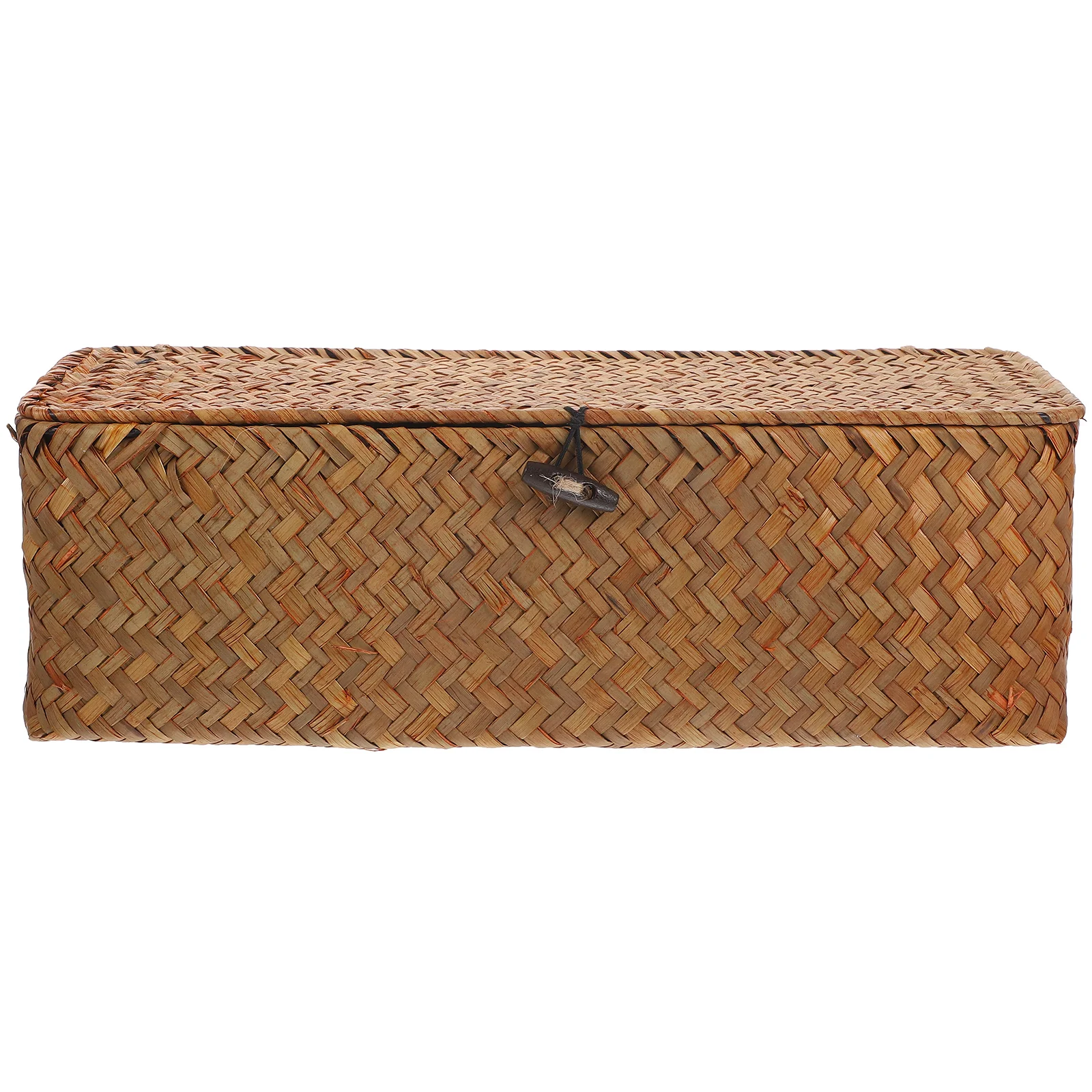 Nordic Hand-woven Seaweed Storage Basket Sundries Cutlery Vintage Small with Lid