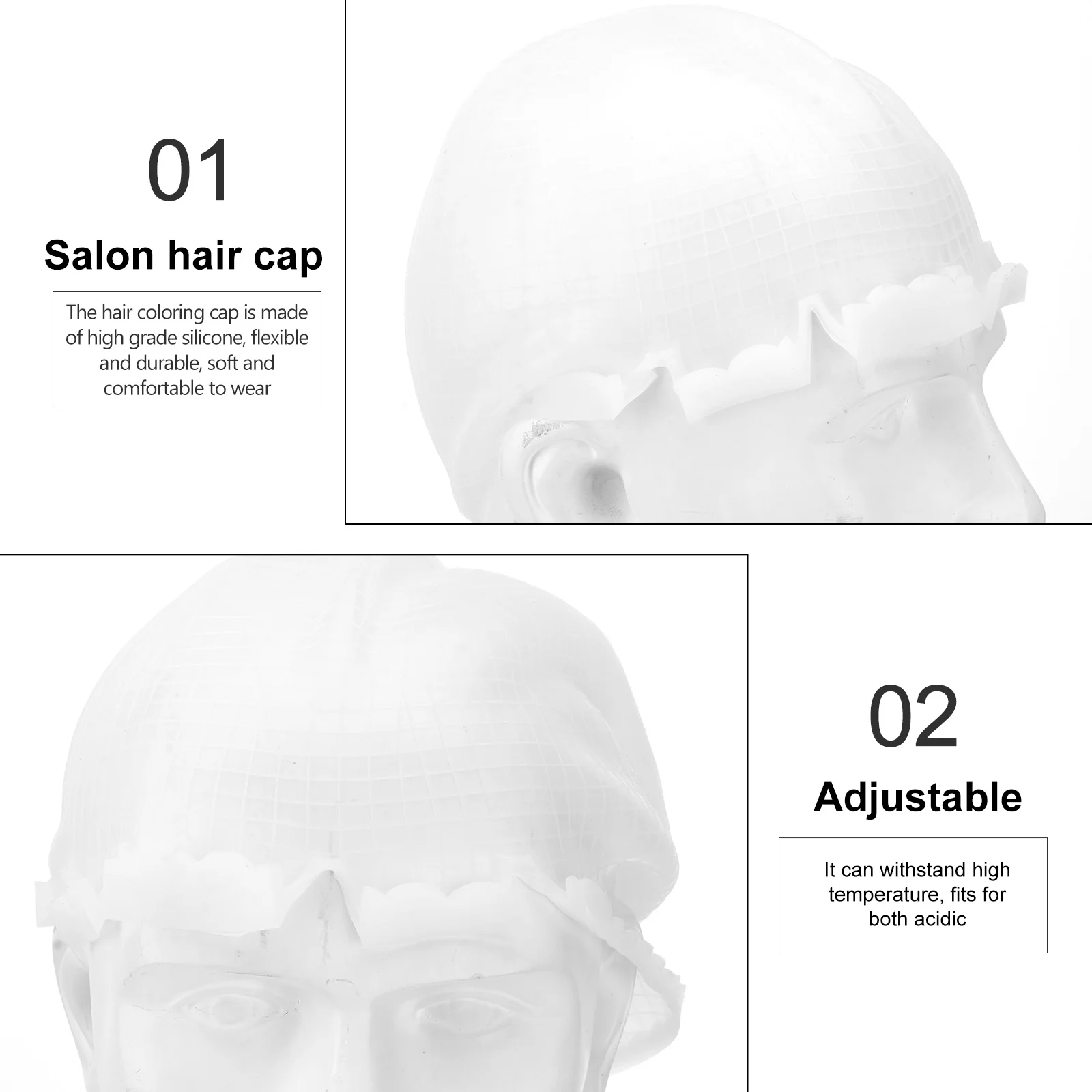 

Hair Coloring Hat Professional Thickened Silicone Dyeing Color Tool for Permanent Shine with Comfort Fit Dyeing Color Hat