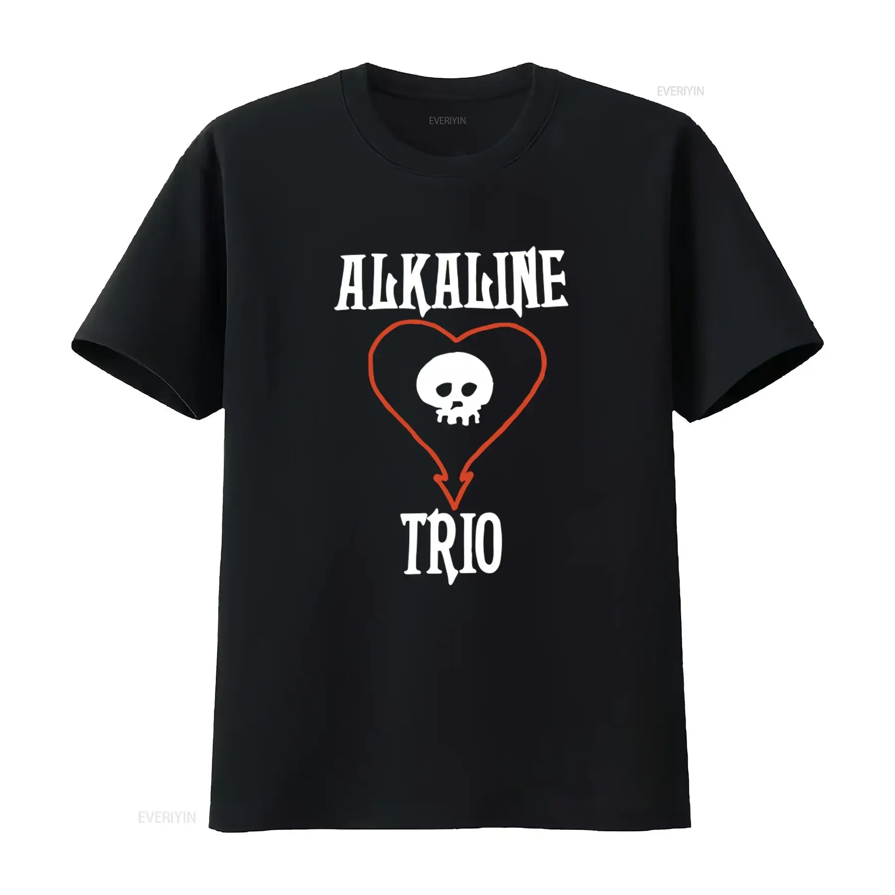 ALKALINE TRIO CLASSIC RED SKULL DESIGN LADIES SKINNY T SHIRT NEW OFFICIAL CRIMSON TEE vintage Washed fashion Unisex streetwear