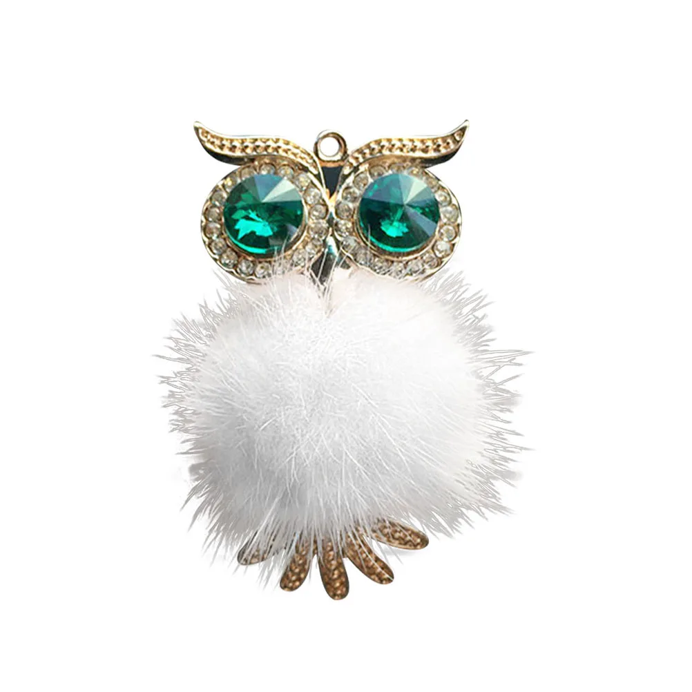 

Rhinestone Owl Car Perfume Clip White Mini Aromatherapy Diffuser Vent Clip Freshener Essential Oil Charm