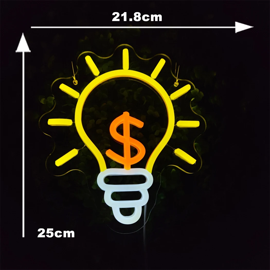 Geld Neon Zeichen Business Dekorative Wand Hängen Licht Dollar USB Neon Zeichen LED Licht Zimmer Kunst Dekoration Weihnachten Geschenke Dekor