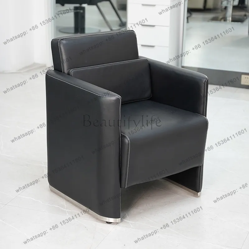 Black hair salon perm and dye chair Simple hair salon Beauty salon seat