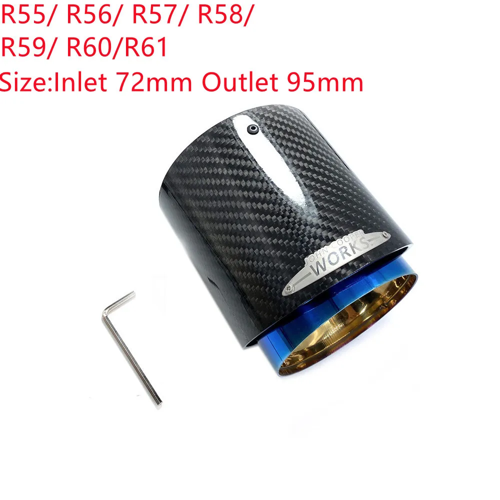1 Stuks Topkwaliteit Carbon Uitlaatpijp Eindstukken Voor MINI Cooper S R55 R56 R57 R58 R59 R60 R61 F54 F56 F57 F60 JCW Uitlaatpijpen