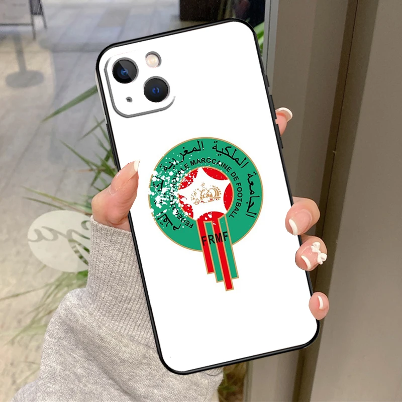 Morocco Flag Coat Of Arms Case For iPhone 13 11 14 12 15 16 Pro Max Plus XR X XS Max 12 13 Mini Soft Cover