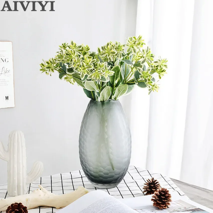 Artificial plant alpine snow leaf imitation plant wedding home decoration artificial leaf cheap plant