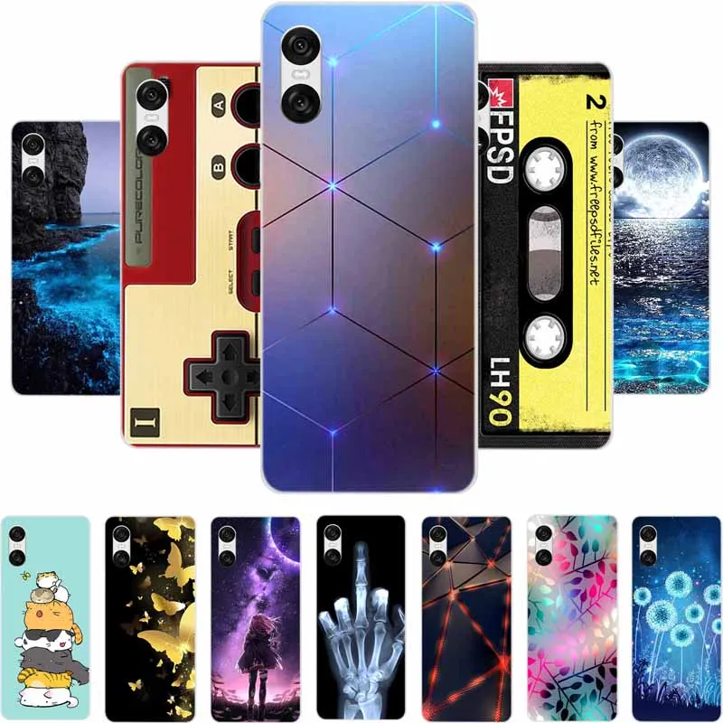 Para Sony Xperia 10 VI Funda 2024 Coque transparente de silicona suave transparente TPU Funda trasera para Sony Xperia 5 V Funda de teléfono Funda