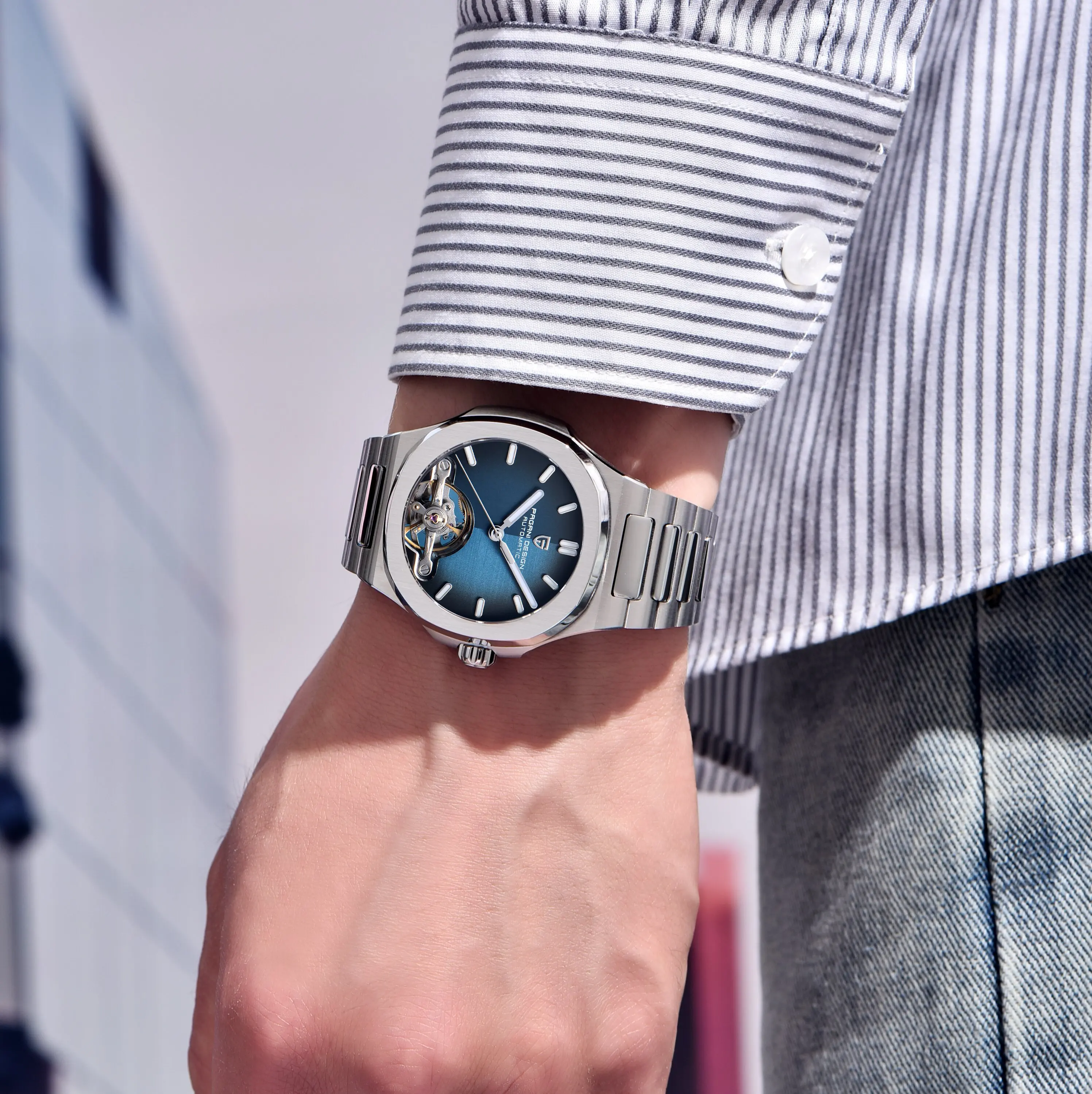 PAGANI DESIGN 2026 Premium Men Automatic Mechanical Watch High Customized 42MM Stainless Steel Tourbillon Reloj Butterfly Buckle