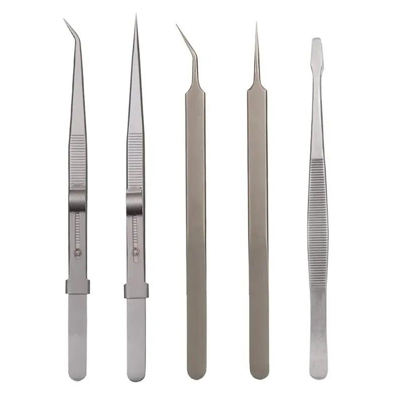 

Набор антистатических пинцетов YANA50I из нержавеющей стали, 5 шт., длинные пинцеты для электроники, лабораторных работ, изготовления ювелирных изделий, рукоделия