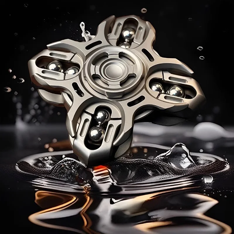 Diapasão de liga de zinco giroscópio fidget spinner som nítido ligação dupla face alívio do estresse brinquedo metal ponta do dedo giroscópio brinquedo
