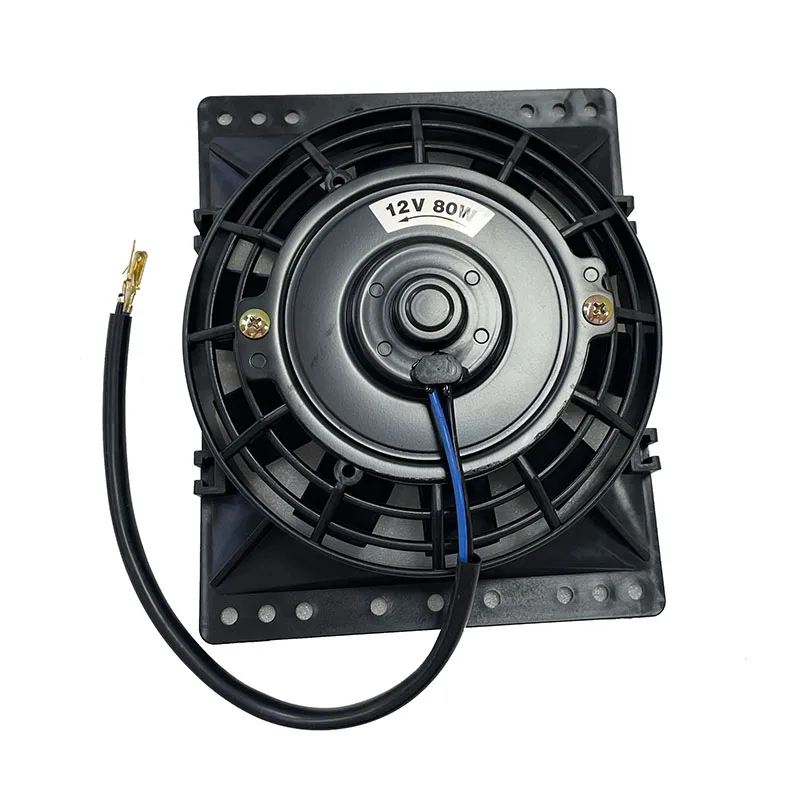 6 Inch Slim 650CFM Radiator Cooling Fans Universal Slim Pull Push 12V 80W Direct Replacement Electric Fan with Mount Kit