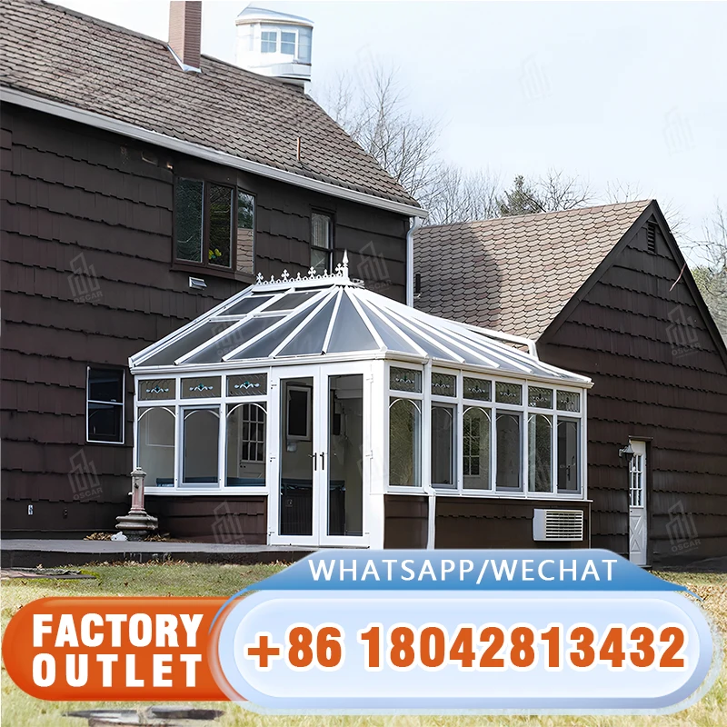 Baivilla backyard sunroom Veranda Design for Home sunroom glass house aluminium solarium sunroom