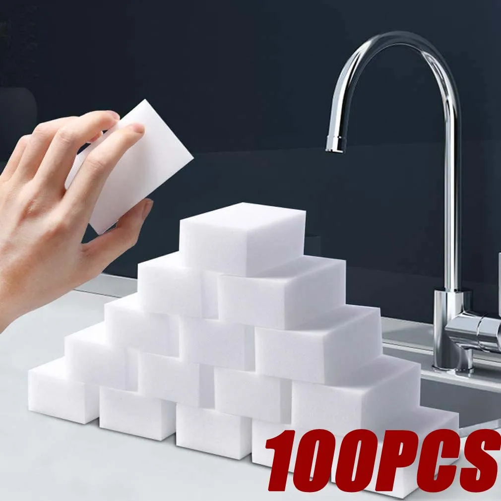 50/100pcs 100 x 60 x 10mm Melamine Sponge Magic Sponge High Density Eraser Home Cleaner Cleaning Sponges For Dish Kitchen