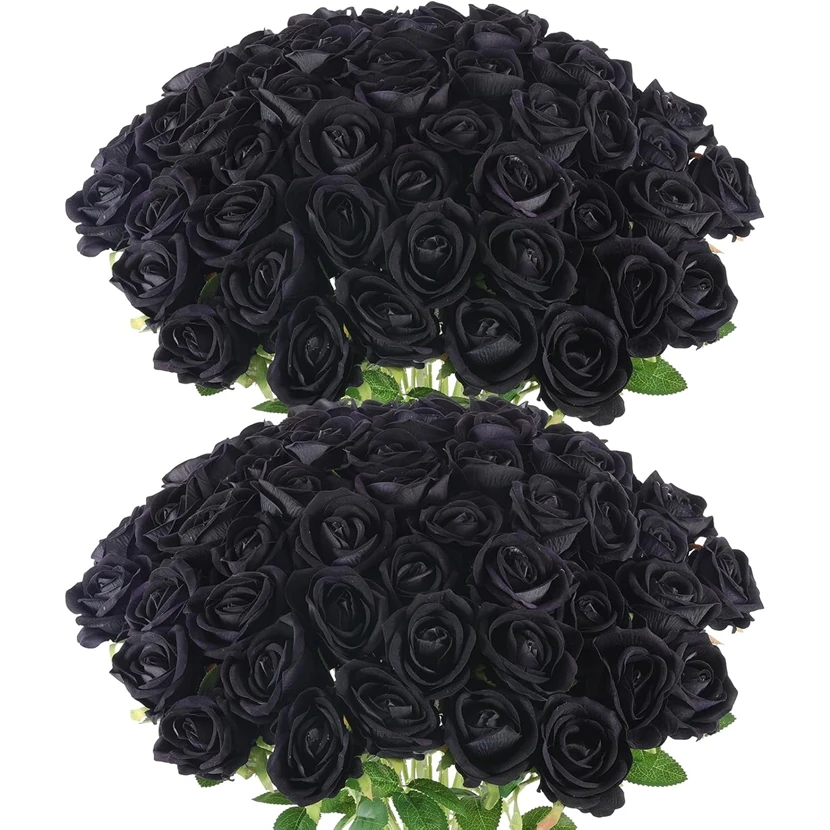 

50Pcs Artificial Flowers Fake Roses Bouquets Vases Home Room Decoration Accessories Wedding Plants Bridal Outdoor Yard Wholesale