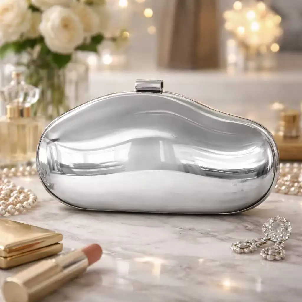 

Новая женская сумка-клатч 2026 года на одно плечо, асимметричная, в форме ракушки, металлическая, в виде коробки, сумка-сердечко, модная вечерняя сумка-клатч.