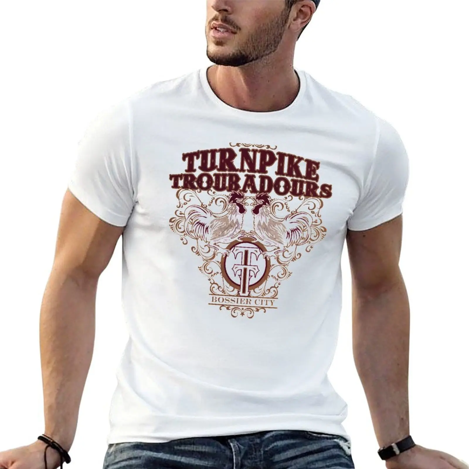 Mens Particular Turnpike Troubadours Tshirt Natural T-Shirt Fitness Quick Dry Short Sleeve Top