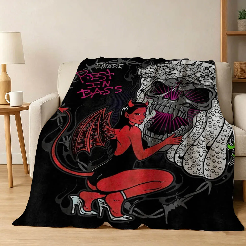 Singer C-Che R-REST IN BASS Rapper 3D Flannel Blanket Soft Throw Blanket Art For Home Decor Bedroom Bed Sofa Picnic Fans Gifts
