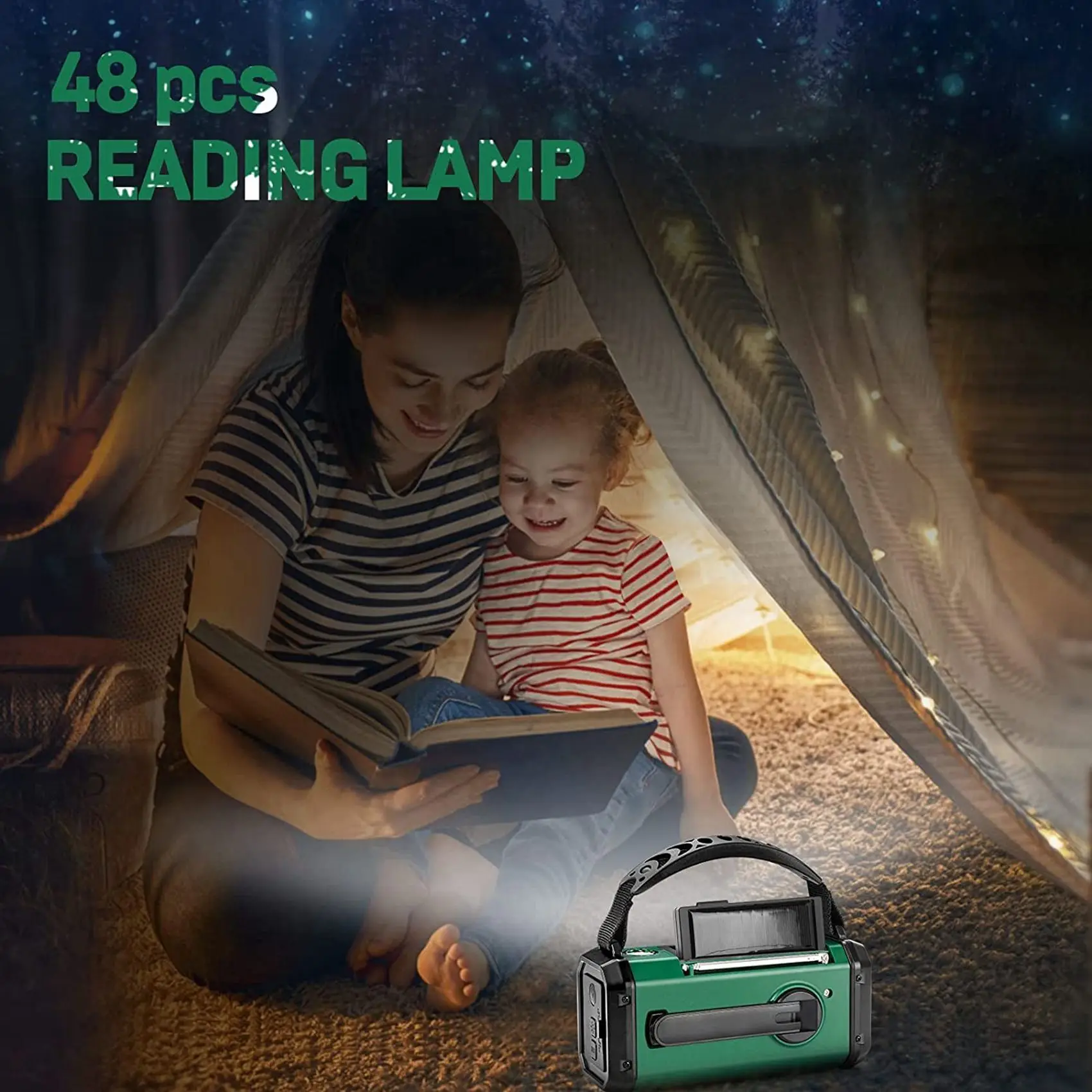 [B24B!】 1 PC Solar Power Emergency Hand Crank Radio Plastic Easy Carrying AM FM NOAA Weather Radio, SOS, 3 Modes LED Torch,Readi