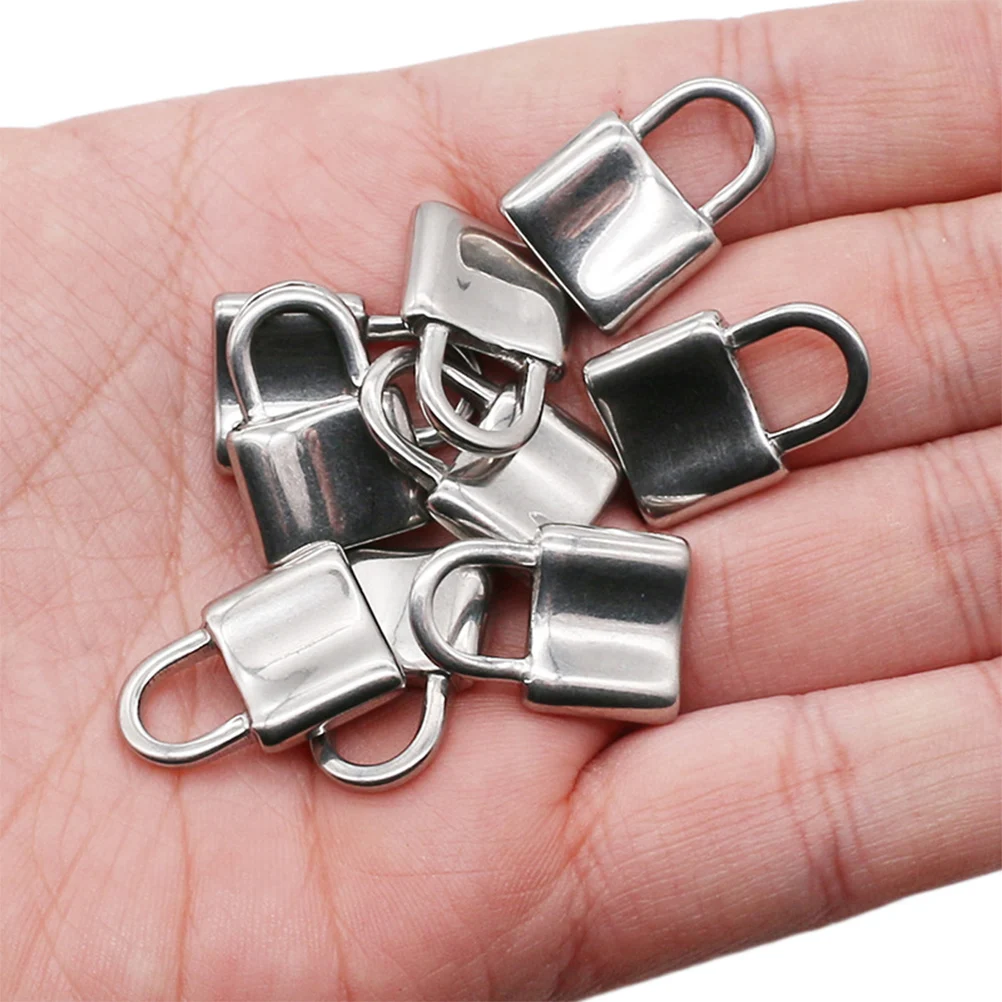 

Stainless Steel Lock Pendant Jewelry Charm Making Pendants Keychain Necklace Charms Bag Accessory