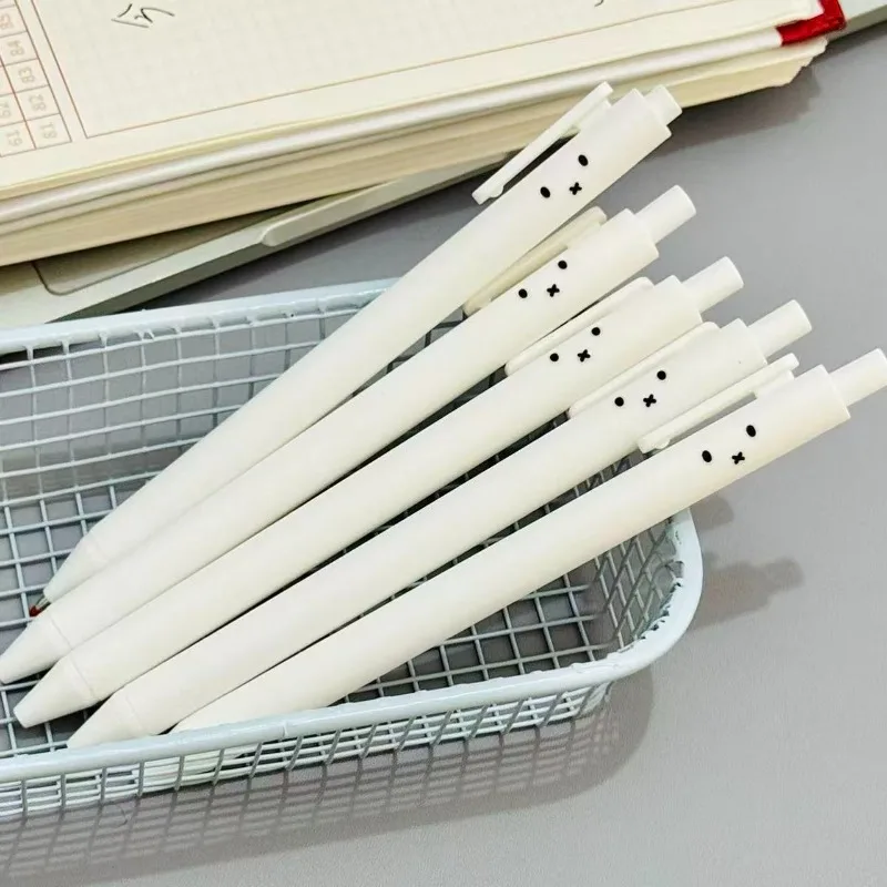 5 stücke Cartoon Miffy Kaninchen Emoji Neutral Stift Student Kawaii Schreiben Stift Büro Schnell Trocknend Unterschrift Stift
