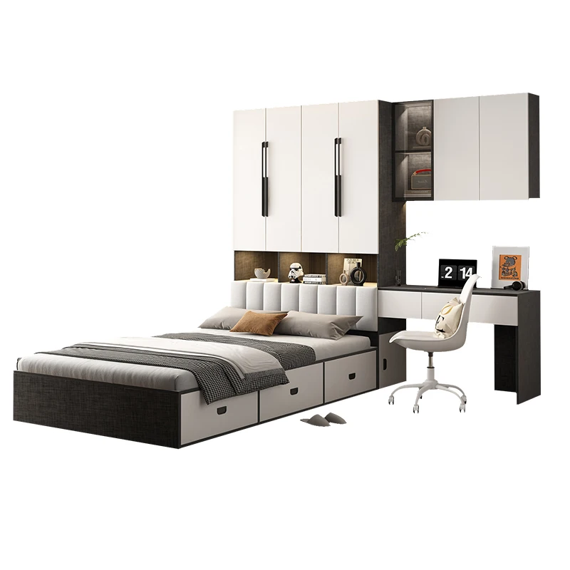 Tatami, bed wardrobe bed multi-function, integrated bedroom with desk