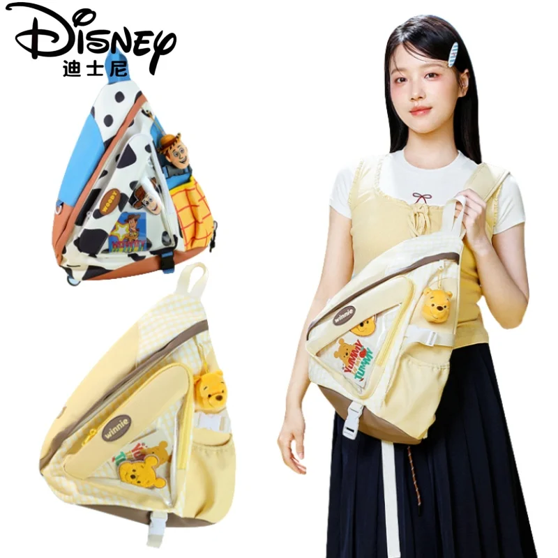 

Сумка через плечо Disney с Винни-Пухом, сумка через плечо, большая вместимость, портативное хранилище, праздничные подарки, периферийные устройства в стиле аниме для поездок на работу