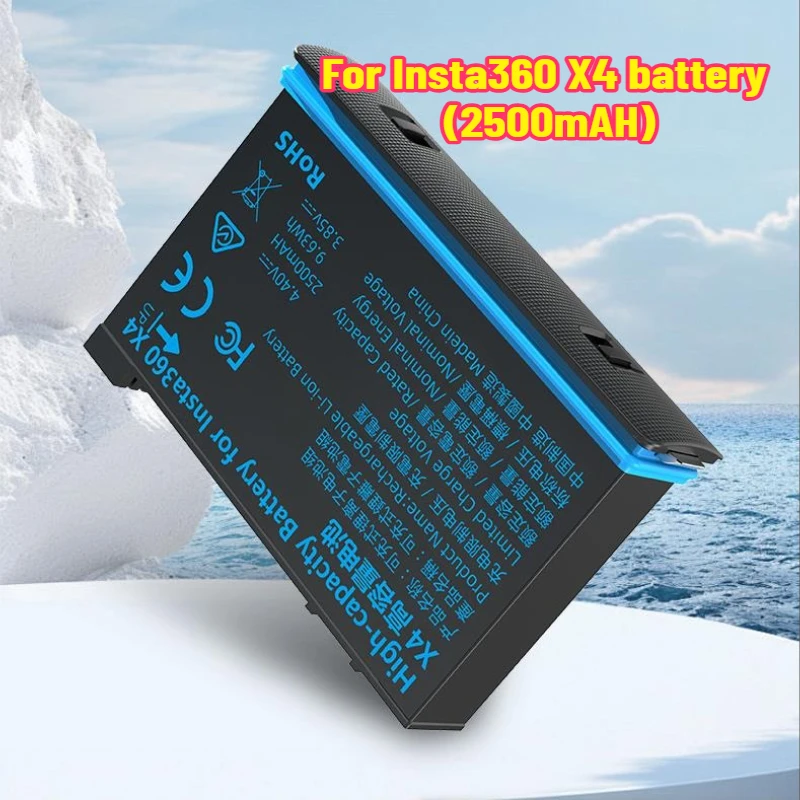 Replacement Battery Battery 2500mAH for Insta360 X4 Sports Camera 360 X4 High Endurance Charging Accessories