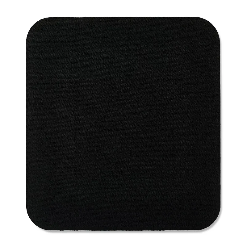 Mouse Pad, square, polyester surface with non-slip natural rubber backing, black