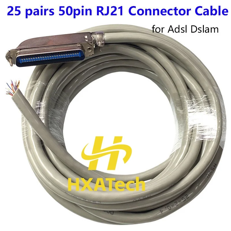 25 пар 50-контактный соединительный кабель RJ21, 50-контактный штекерный кабель питания с одной головкой для различных переключателей, исламская 24-контактная реклама по индивидуальному заказу
