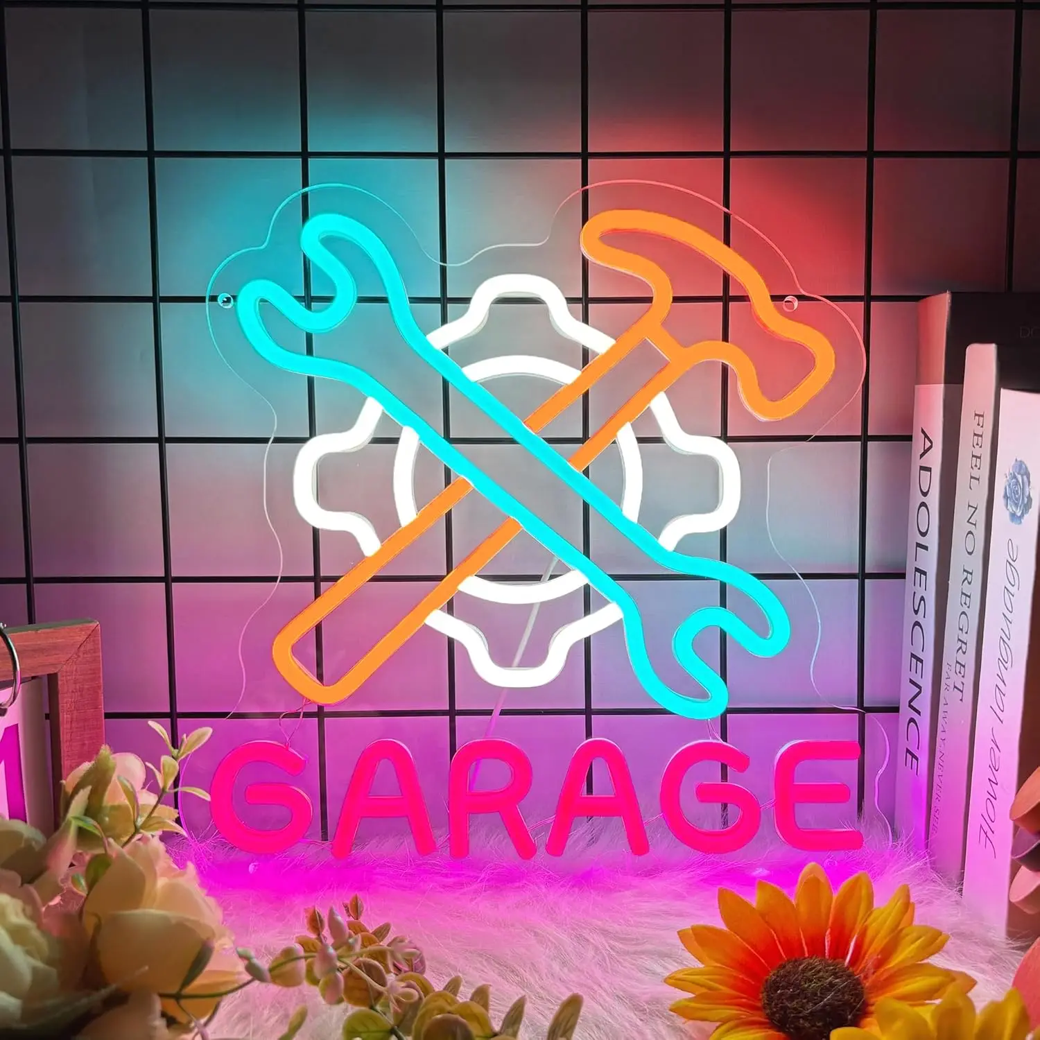 

Garage Neon Sign Art Wall Light USB LED Neon Light for Auto Repair Shop Workshop Bedroom Decoration Gift Night Light