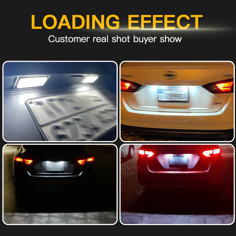 2 قطعة لوحة ترخيص مُضاء لنيسان ألتيما روج سنترا فيرسا 2019-2023 Canbus خطأ مجاني لسوزوكي سوزوكي 2016 265108990E #6