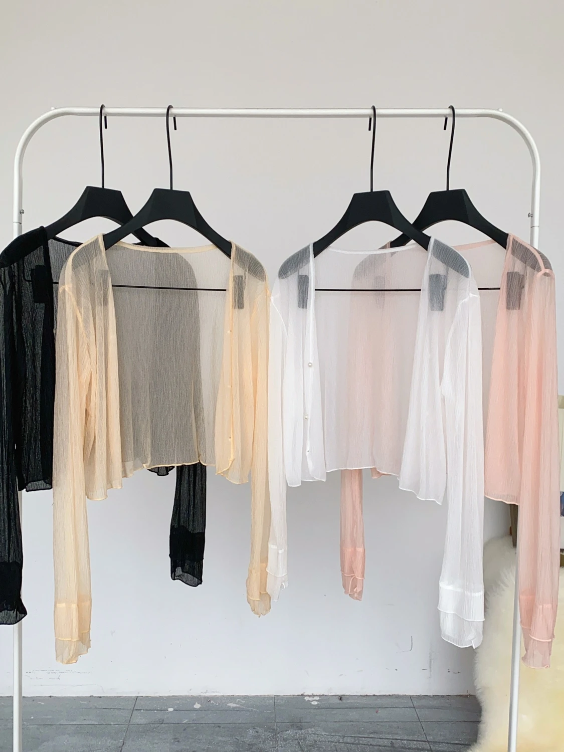 

Korean Sle Loose Me Cardigan Women's Summer Thin Sun Protection Casual Vintage Design Breathable Lightweight Top