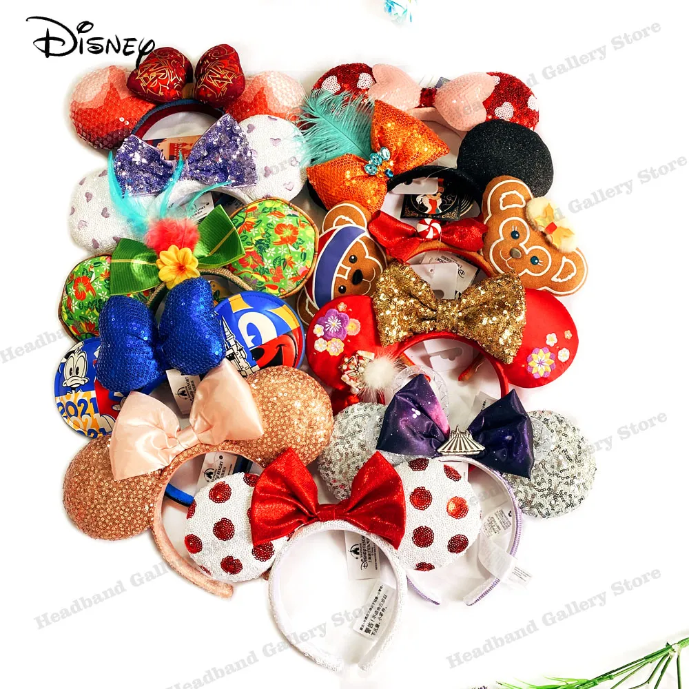 2024 Disney Mickey Ears Stirnband Feuerwerk Stirnband mit Jack Pumpkin King Cosplay Haarband Disneyland Buchstaben Stirnband Geschenk