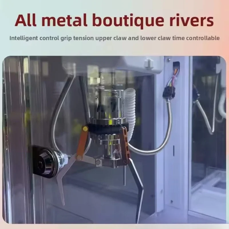Customized Coin-Operated Claw Machine for Kids, Metal Single-Clip Arcade Game with Multiple Turntables