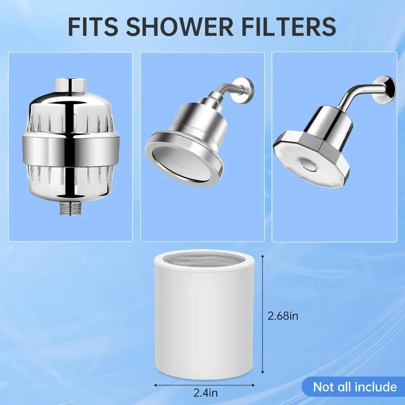 15/20/25/30 Stages High Output Hard Water Filter Replacement Cartridge Remove Heavy Metals Filtered Showers Headhower Head image 6