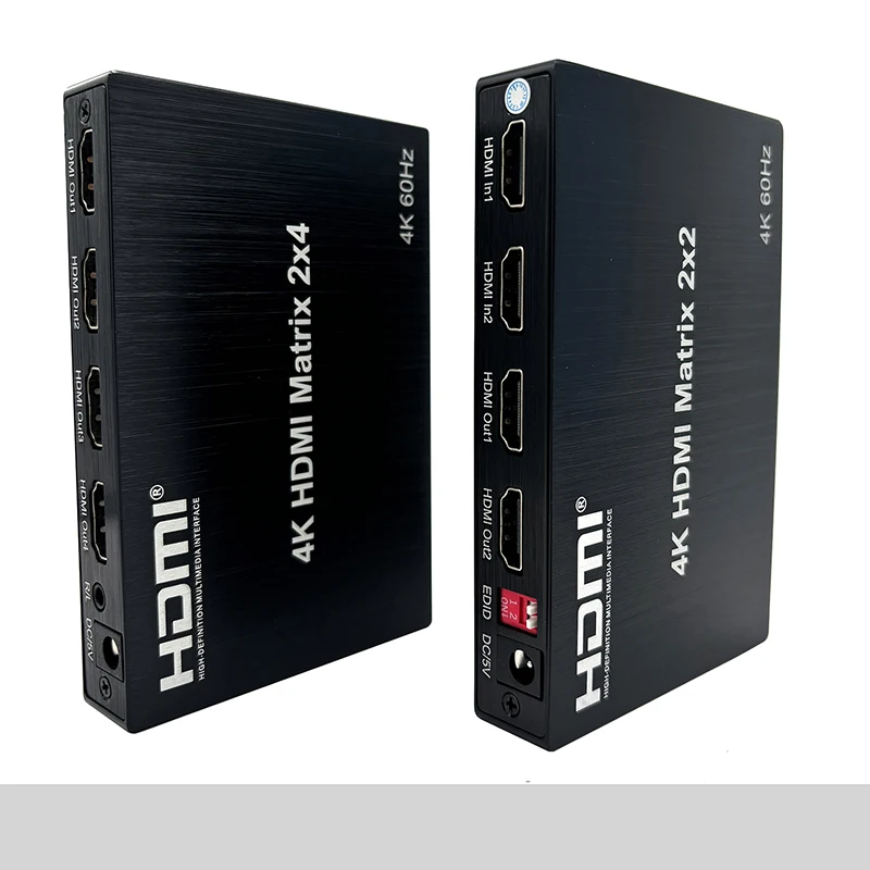 4K 60hz 4x2 HDMI Matrix 4 IN 2 OUT HDMI Splitter Switch 2x4 2 in 4 Out 3D Video Converter for PS4 DVD Laptop PC To TV Projector