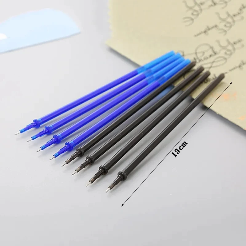 103pcs/set Black Blue Ink Erasable Pen Refills Rods Set 0.5mm Magic Erasable Gel Pen Washable Handle Office Writing Stationery